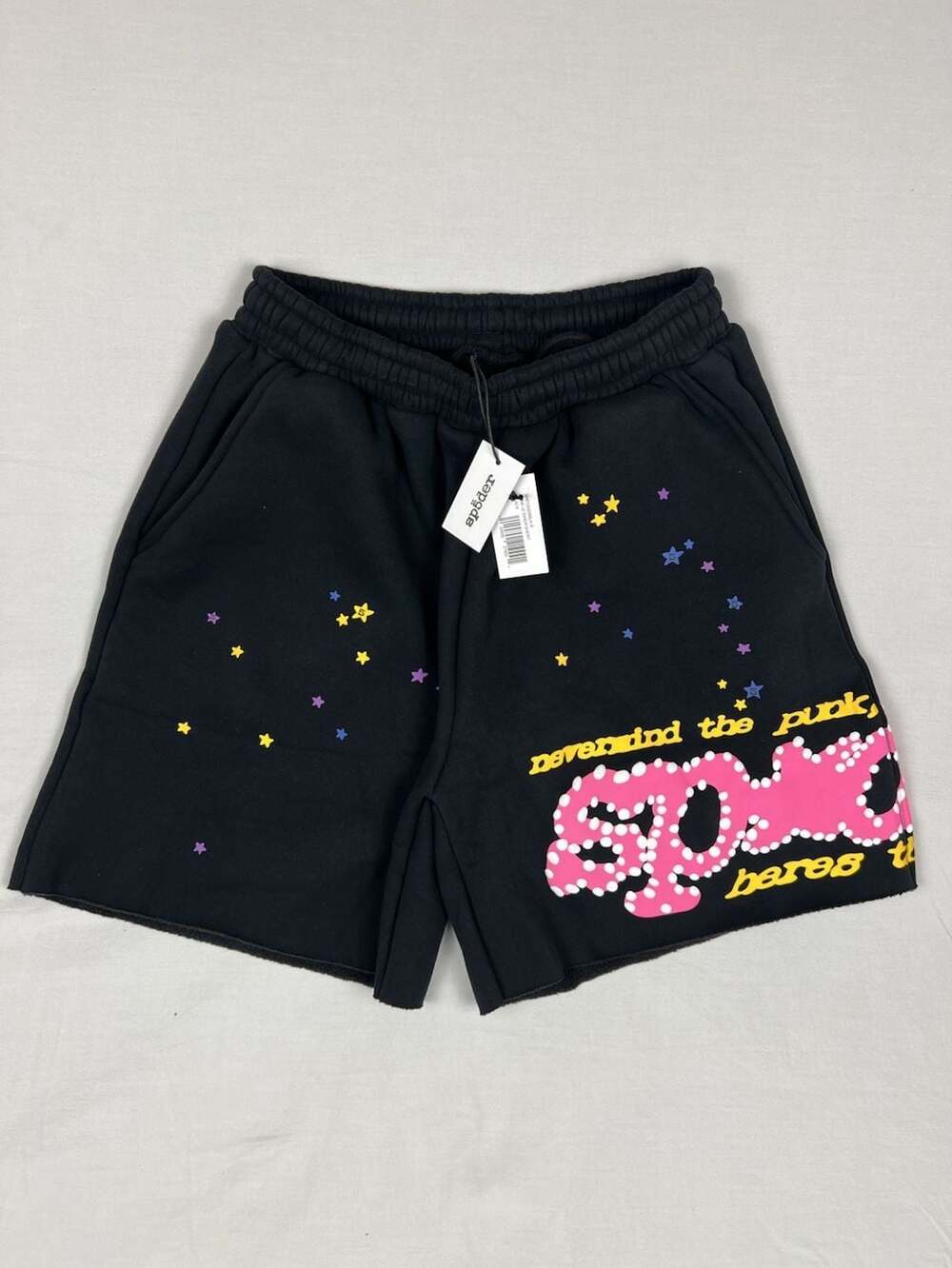 Sp5der Punk V2 Sweatshort Black SH010SS26BLK